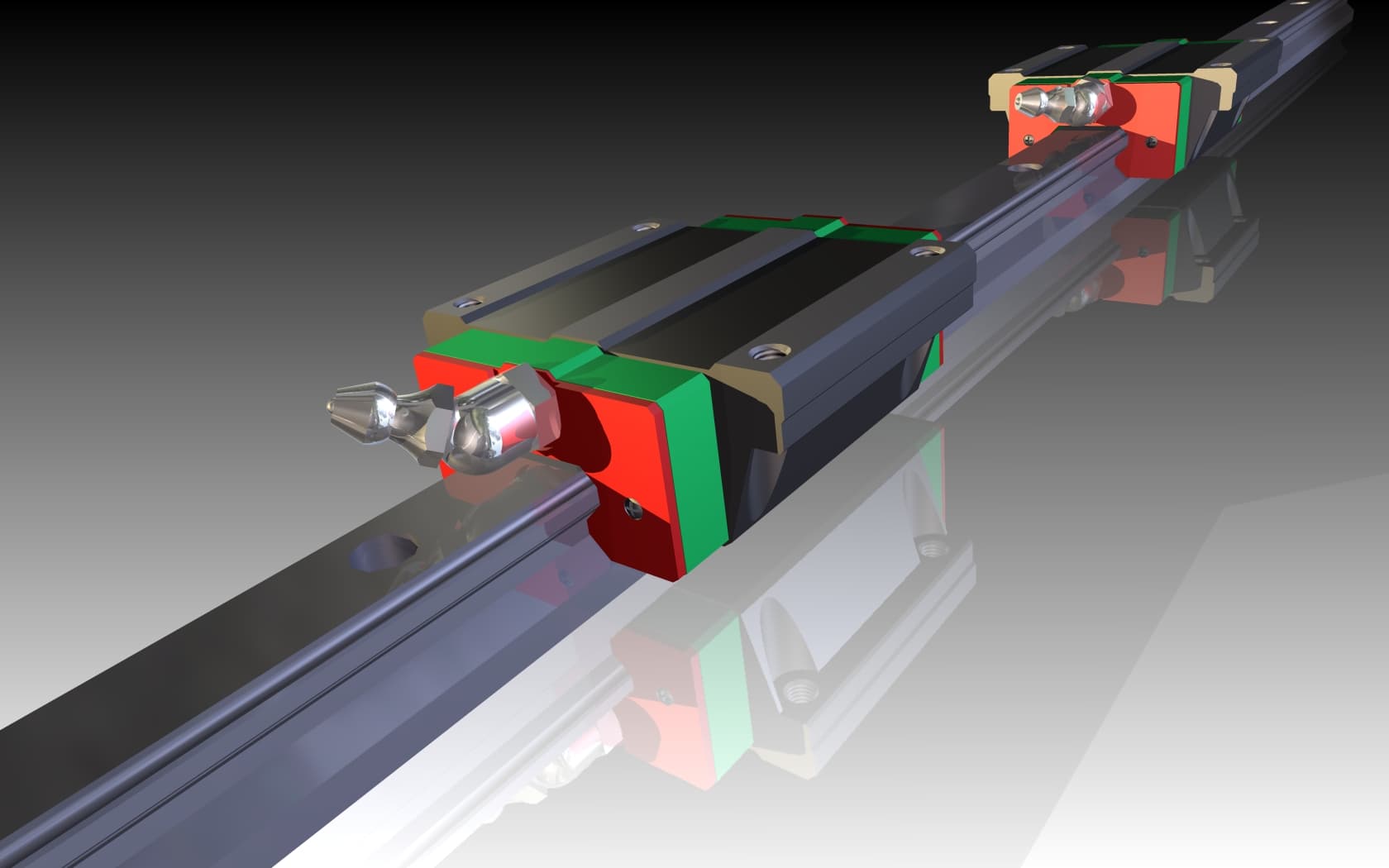 Linear bearing guide way component